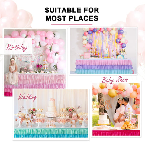 Jevix falda tutu rosada con volantes para dulces