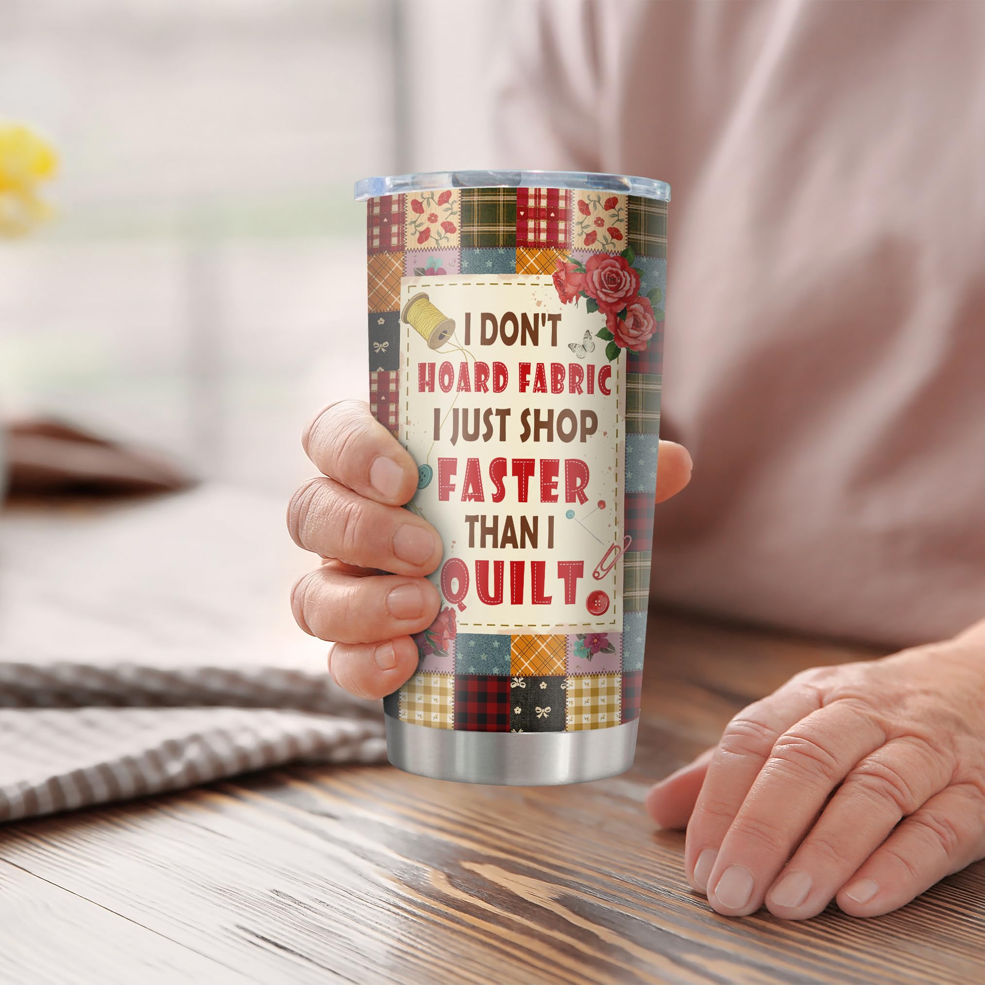Taza Jevuta para viaje, ideal para llevar a clases de costura.