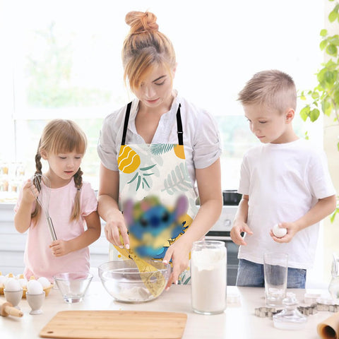 Jewelvwatchro: delantal con diseño animado protege la ropa durante la preparación de comidas.