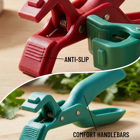 Pinzas para platos JFBNXB en verde mejoran control al manipular.