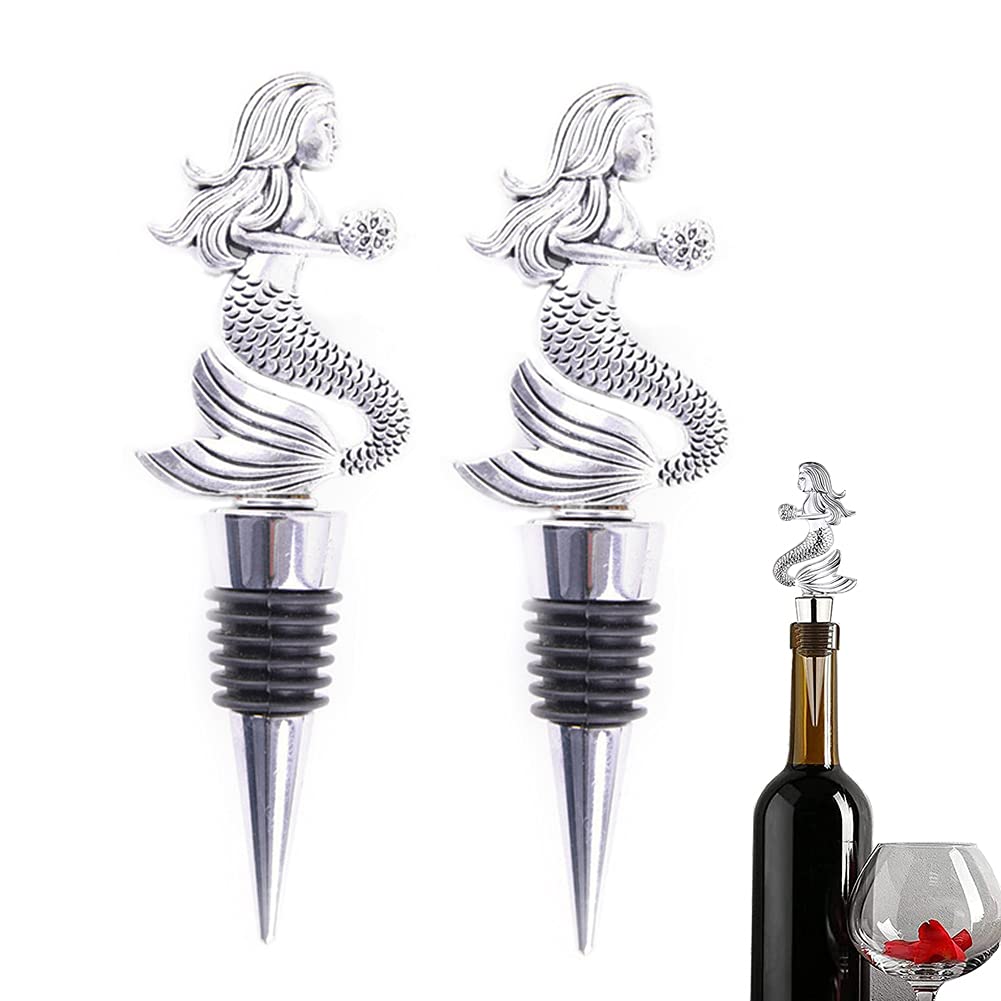 Tapón de vino Sirena de JfwuHap mantiene el vino fresco