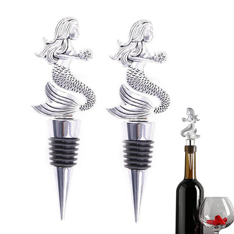 Tapón de vino Sirena de JfwuHap mantiene el vino fresco