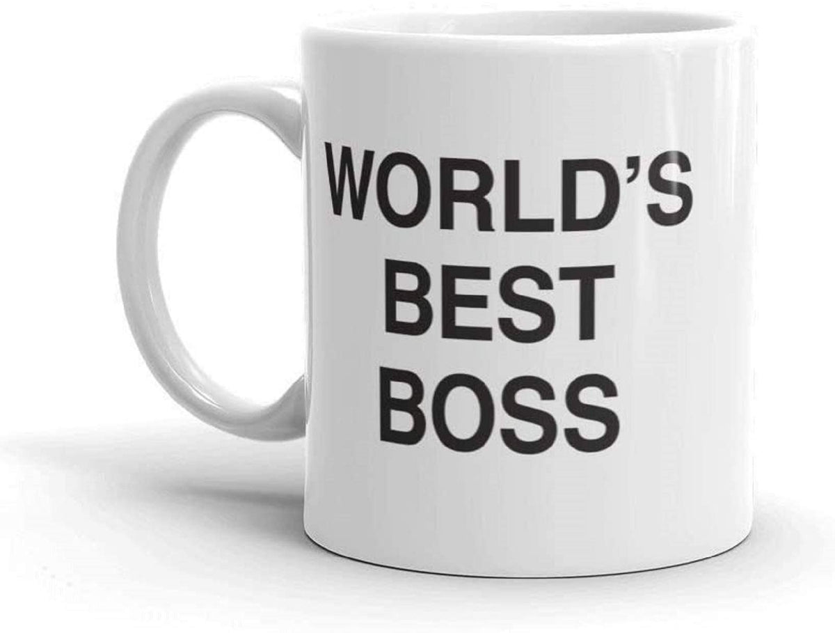 Taza JGTONG World's Best Boss Mug, vista frontal, ideal para comenzar la jornada.