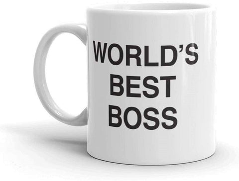 Taza JGTONG World's Best Boss Mug, vista frontal, ideal para comenzar la jornada.