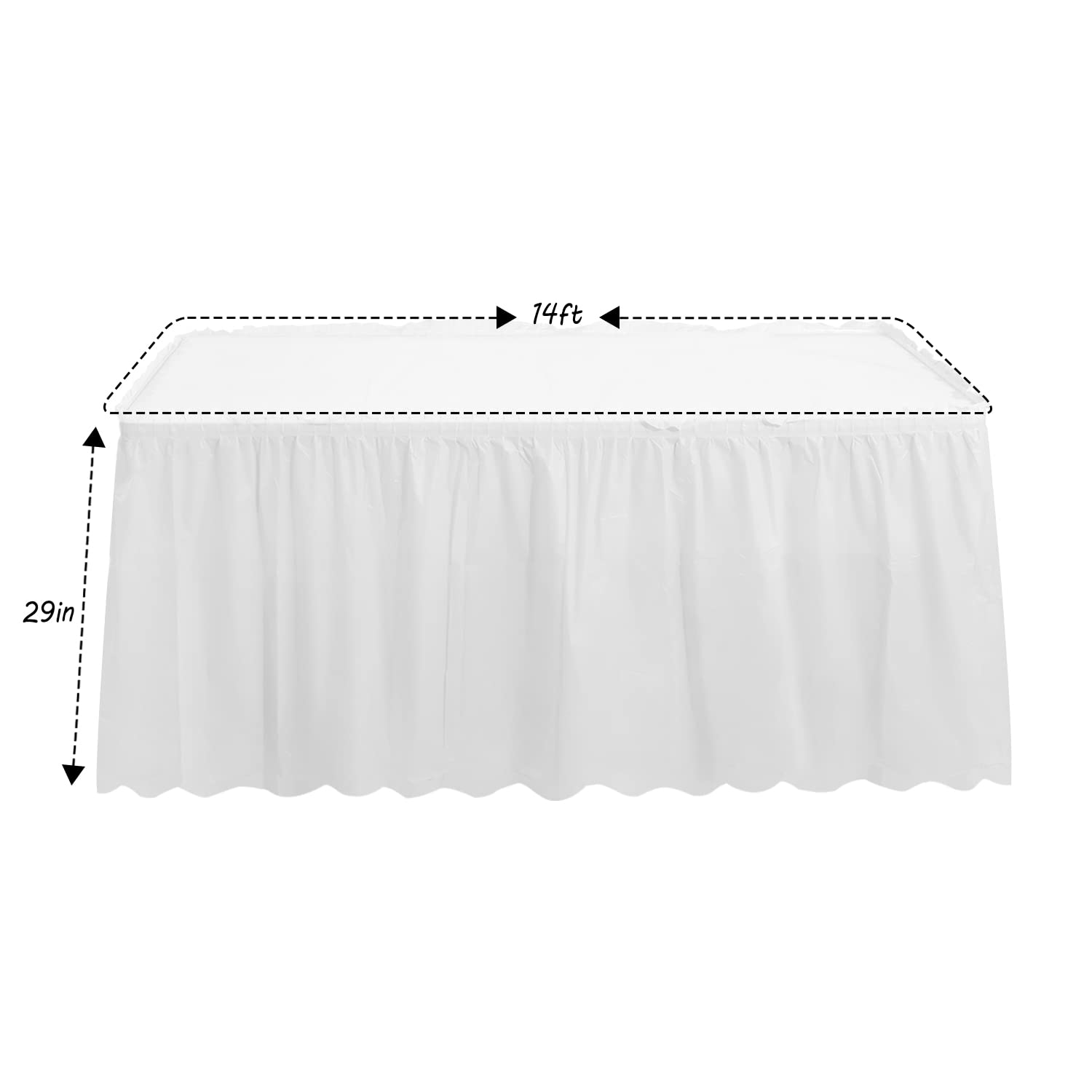 Borde de mesa plástico blanco JHDZDHY para protección duradera