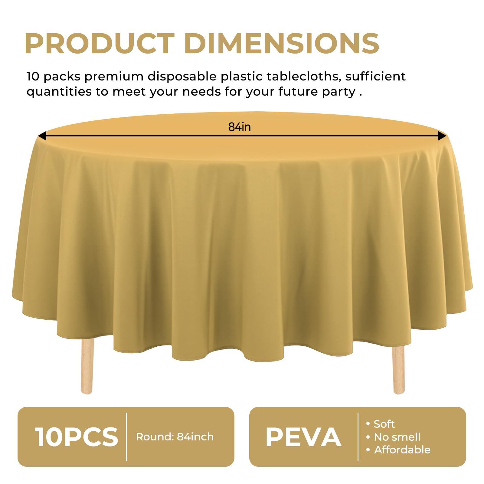 Protege la mesa con mantel dorado JHDZDHY para bodas y fiestas