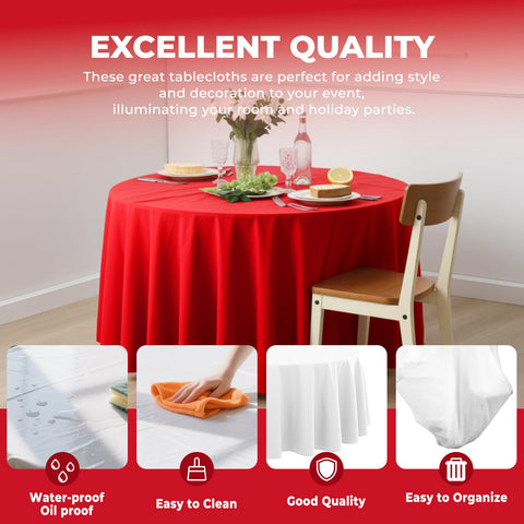 Mantel rojo JHDZDHY para buffet, protección de superficies y ahorro de tiempo.