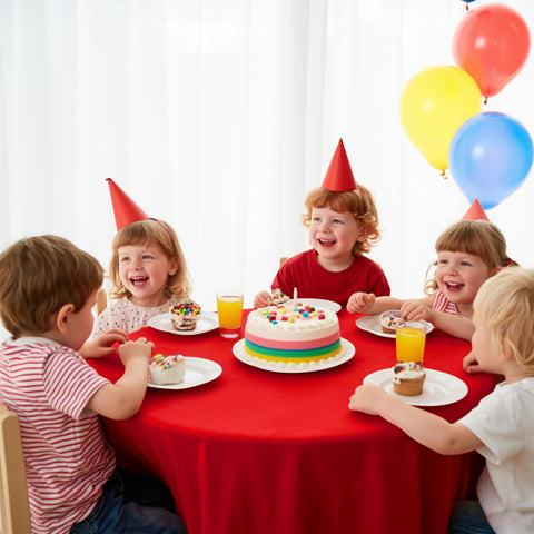 Mantel desechable JHDZDHY rojo, resistente a manchas para eventos.