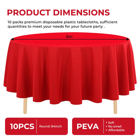 JHDZDHY mantel rojo 84 pulgadas para exterior, perfecto para buffets y picnics.