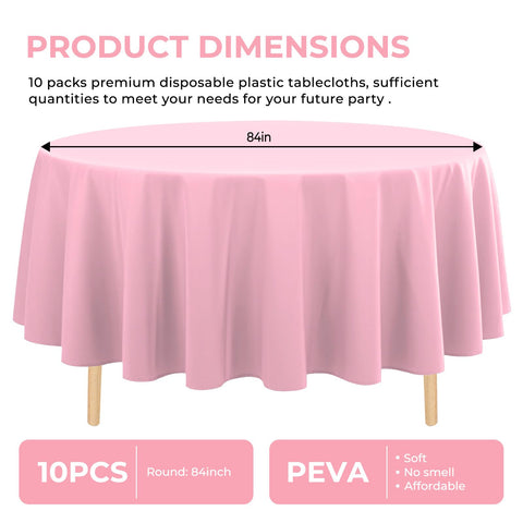 Paquete de diez manteles desechables JHDZDHY, rosa, para ahorrar tiempo en eventos.