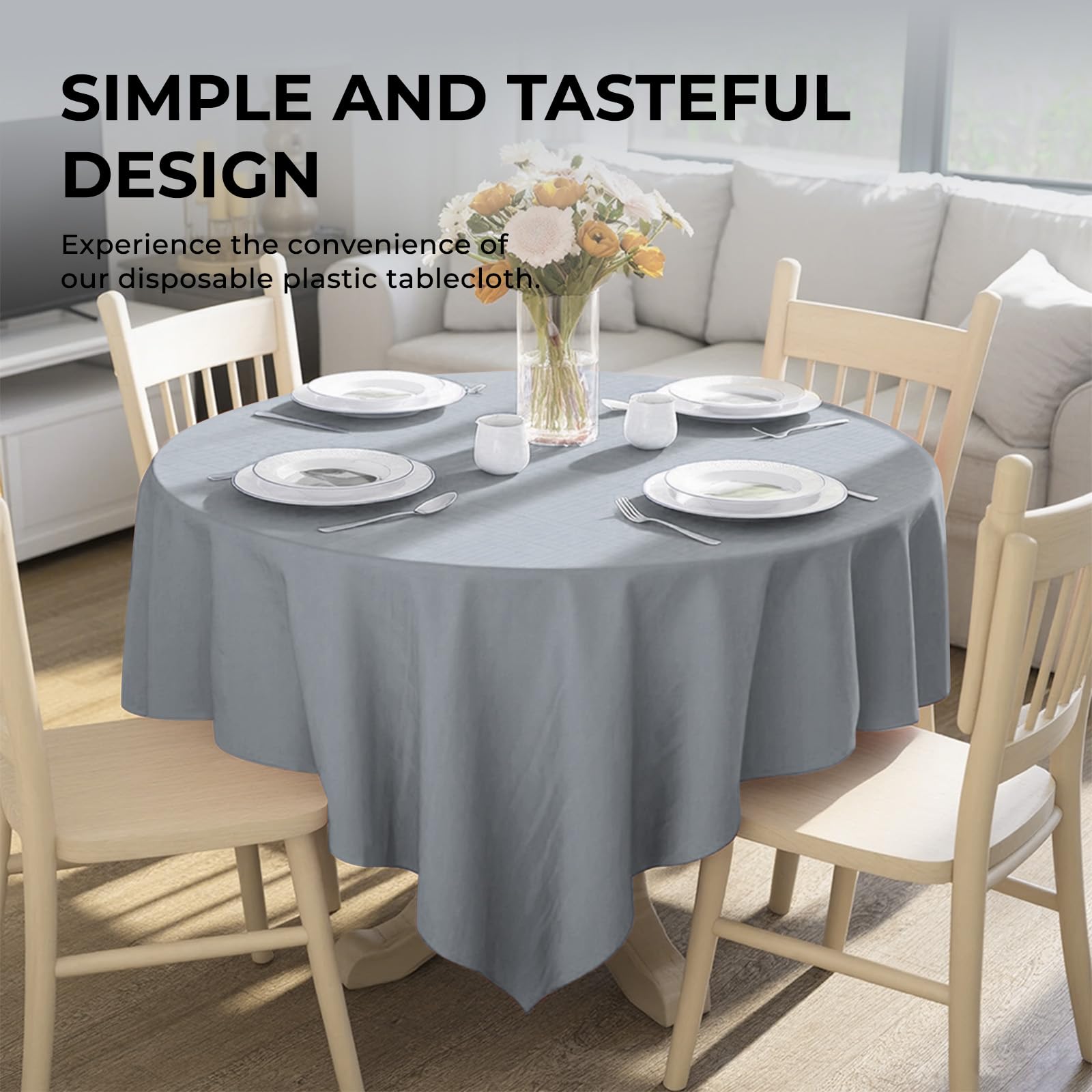 JHDZDHY mantel plástico protege superficies y facilita la limpieza durante el catering.