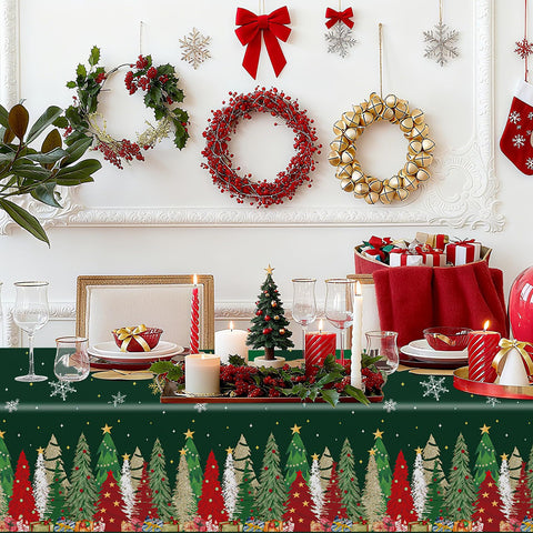 Mantel rectangular Jhfinely 54x108 verde, cubre la mesa