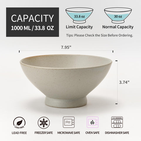 JH JIEMEI HOME cuenco cerámico apilable para ahorrar espacio.