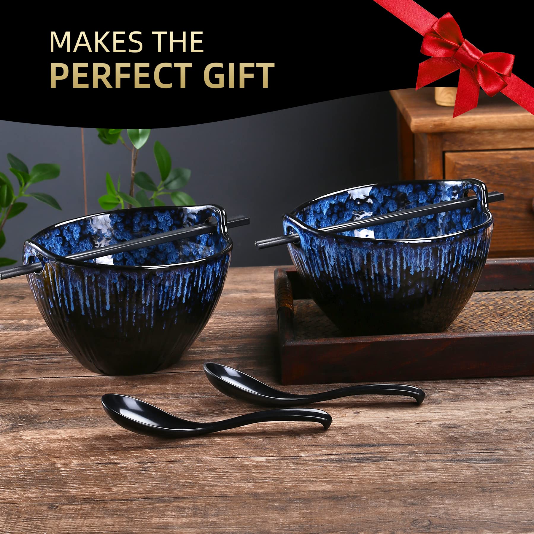 Ceramica de JH JIEMEI HOME con barniz reactivo azul marino, pieza unica
