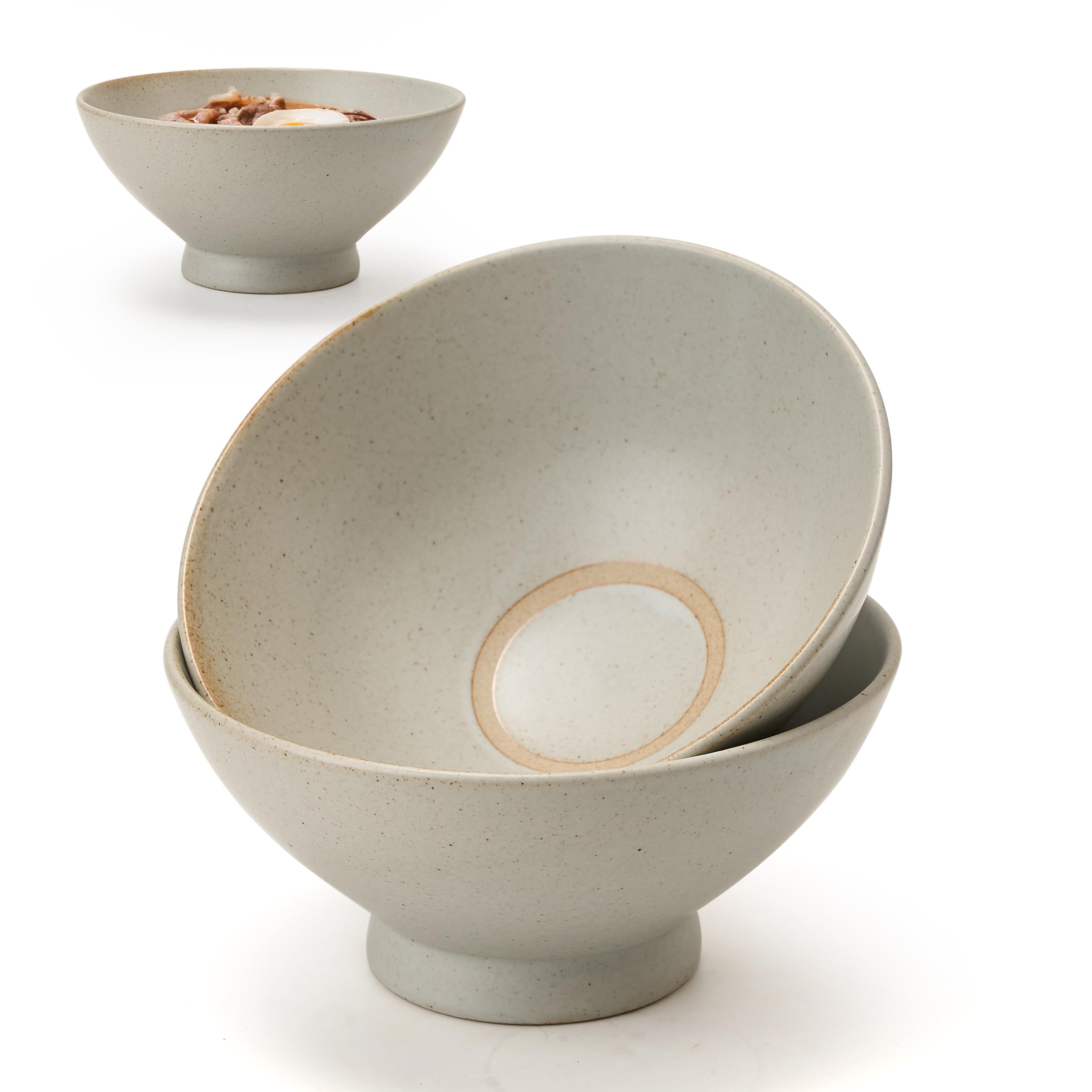 JH JIEMEI HOME cuenco ramen cerámico 8 pulgadas, porciones abundantes.