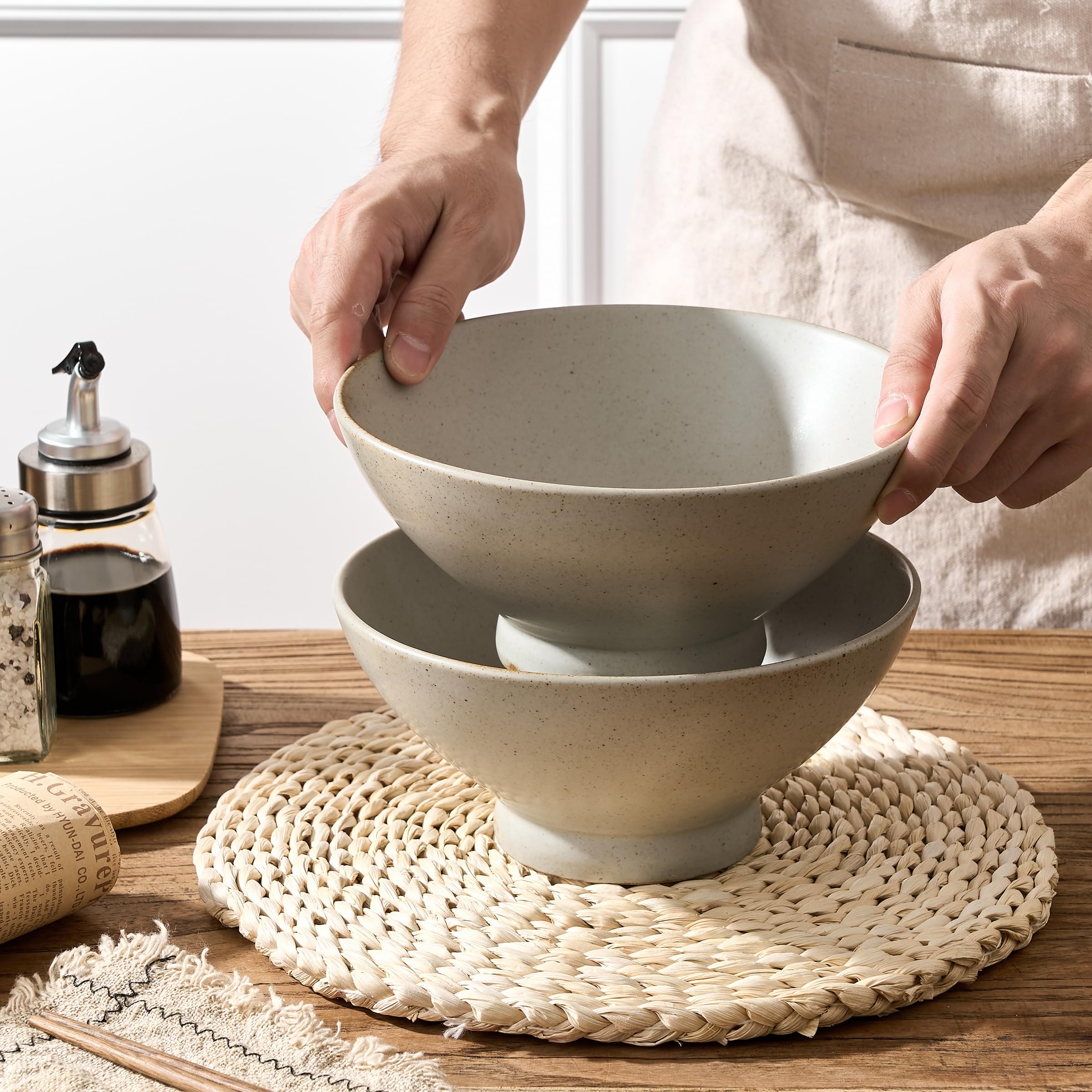 JH JIEMEI HOME cuenco ramen apto lavavajillas para uso diario.