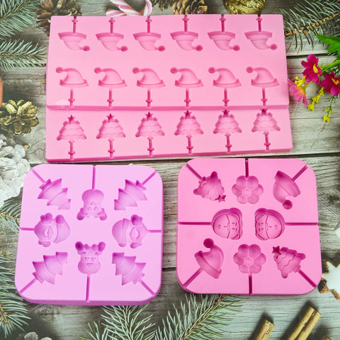 Regalo y reno en un molde, ideal para talleres de dulces.