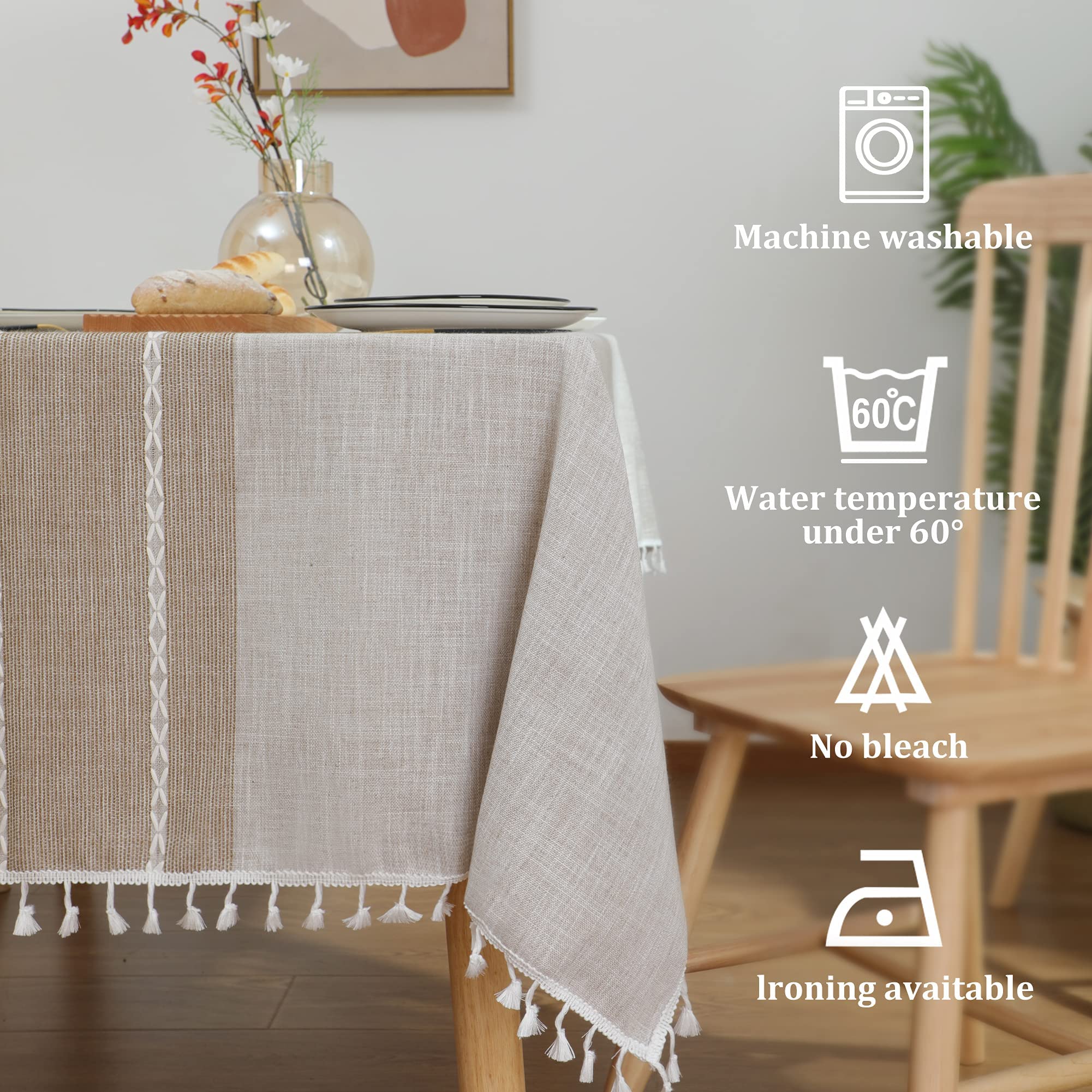Mantel JIALE protección de la superficie de comedor, ideal para cenas y reuniones.