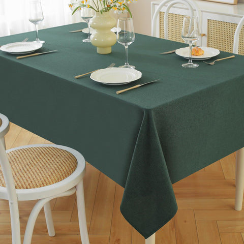Mantel JIALE verde oscuro para uso diario y celebraciones.