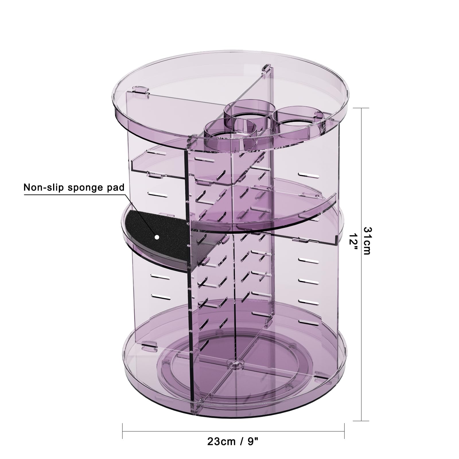Jiavarry base rueda 360° silenciosa para giro suave y cómodo