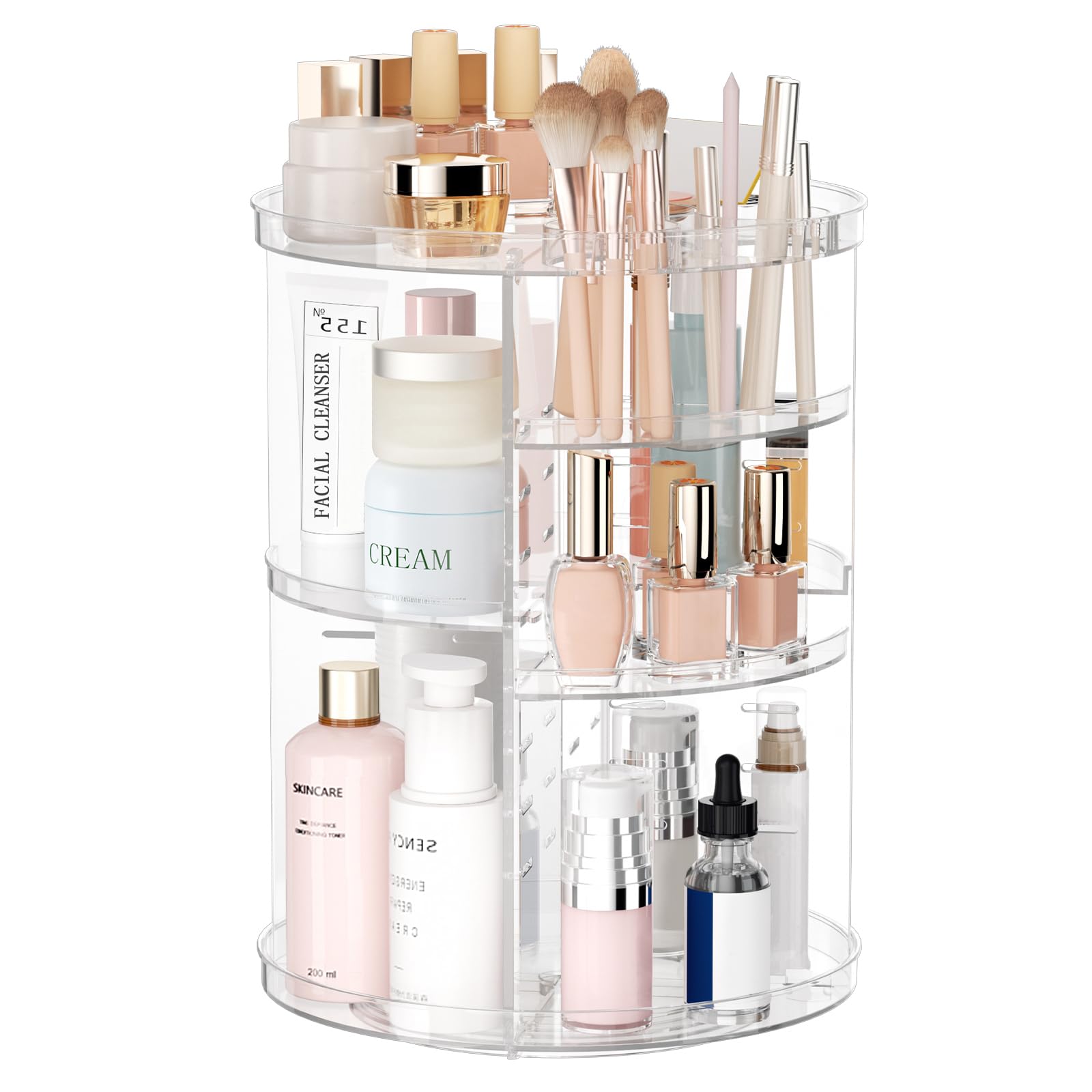 Jiavarry organizador giratorio para maquillaje, 8 niveles que maximizan el espacio.