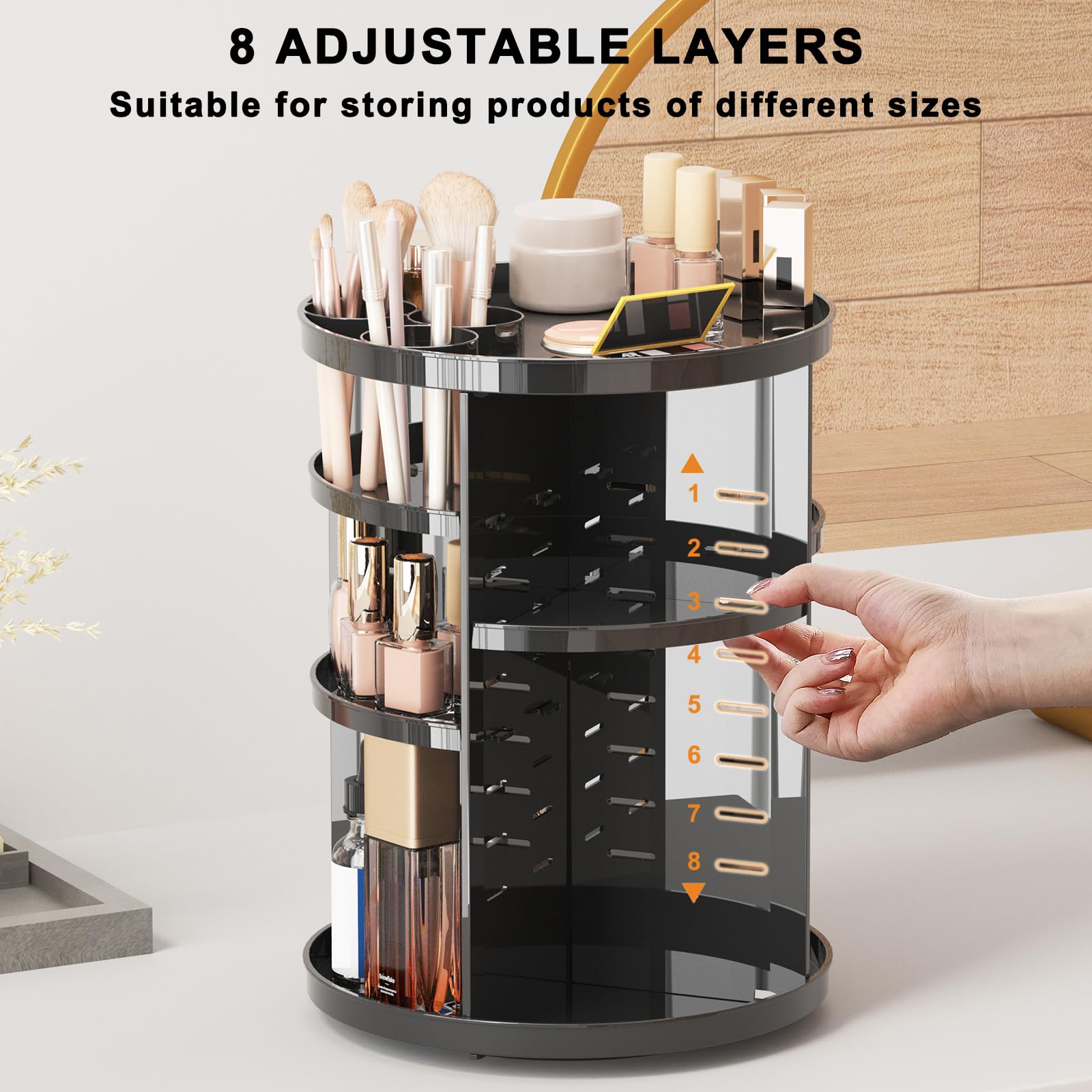Jiavarry rotor silencioso para uso diario de maquillaje.