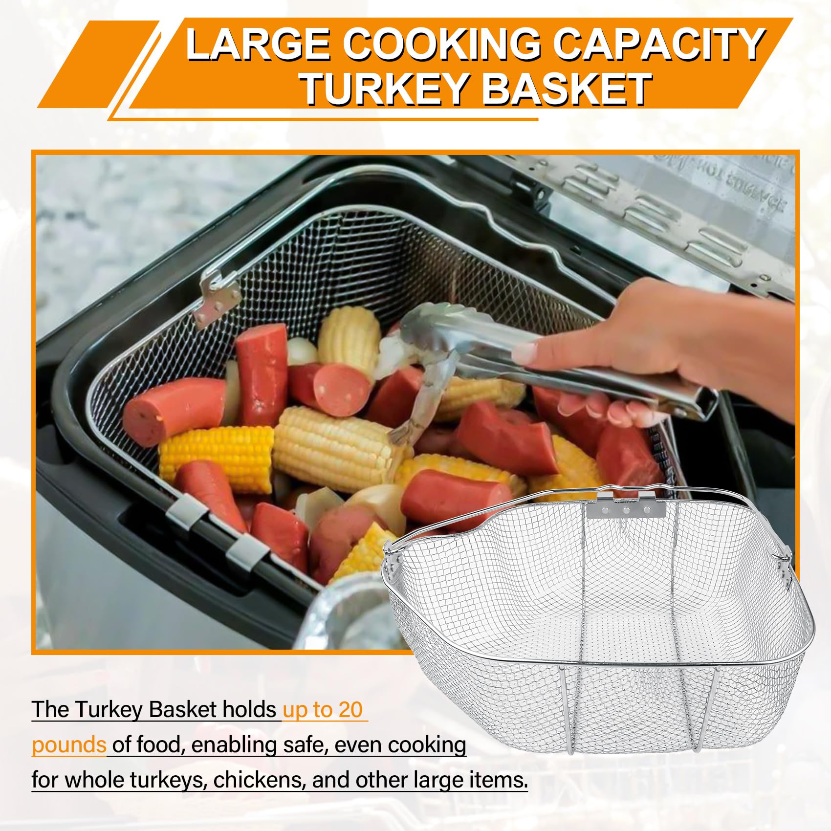 Compatibilidad Masterbuilt 10L XL con canasta JICUSE para ajuste perfecto.