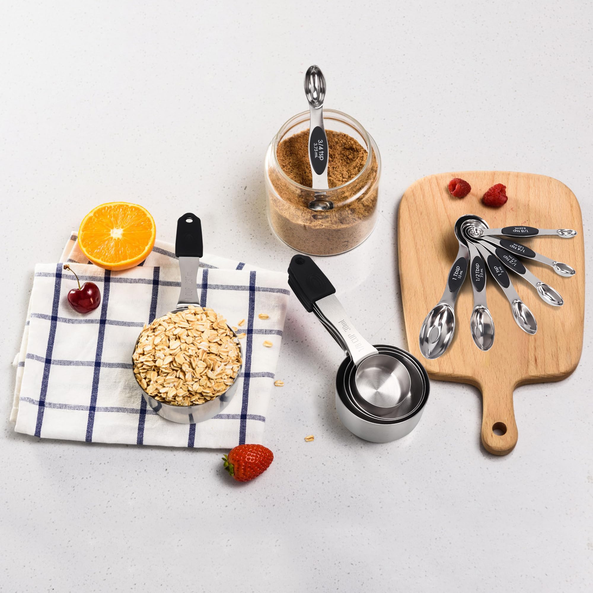 Conjunto de medición de cocina JIEJIE listo para cocinar con precisión.