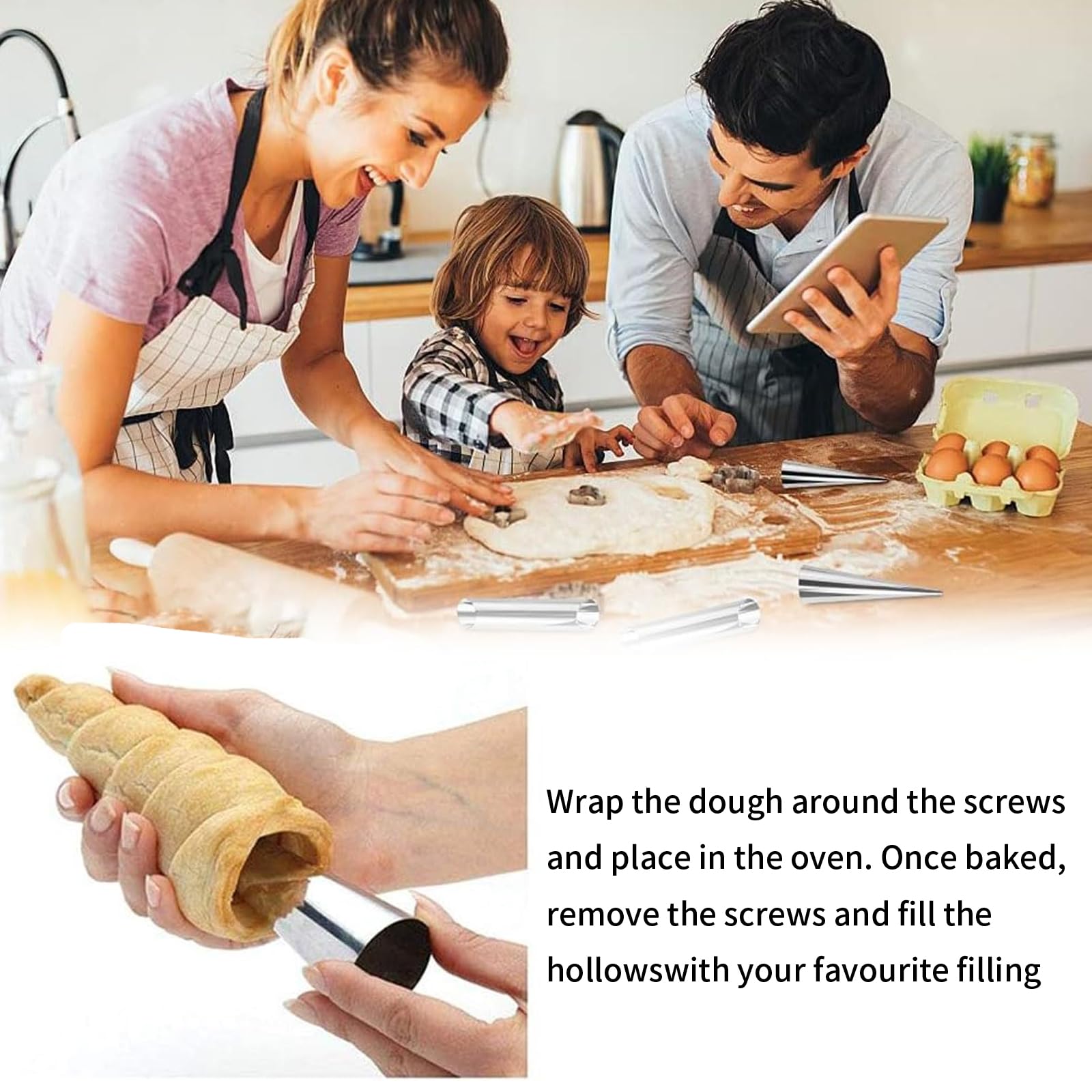 Kit JIELUO de moldes cono crema, 20 piezas para repostería creativa