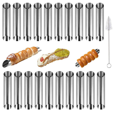 JIELUO tubos cannoli en acero inoxidable con superficie lisa para hornear