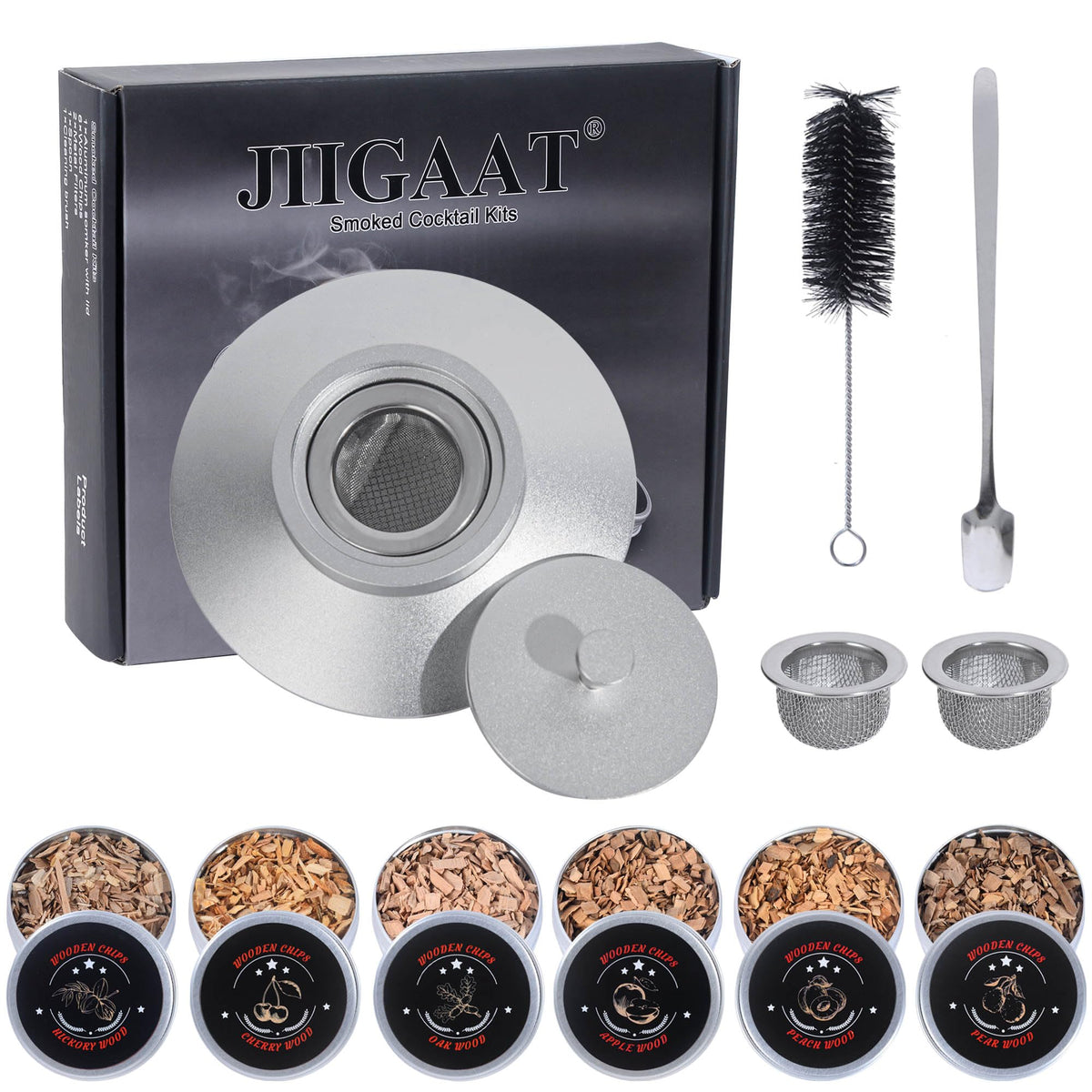 JIIGAAT infusor humo para cocteles, caja elegante lista para regalo.