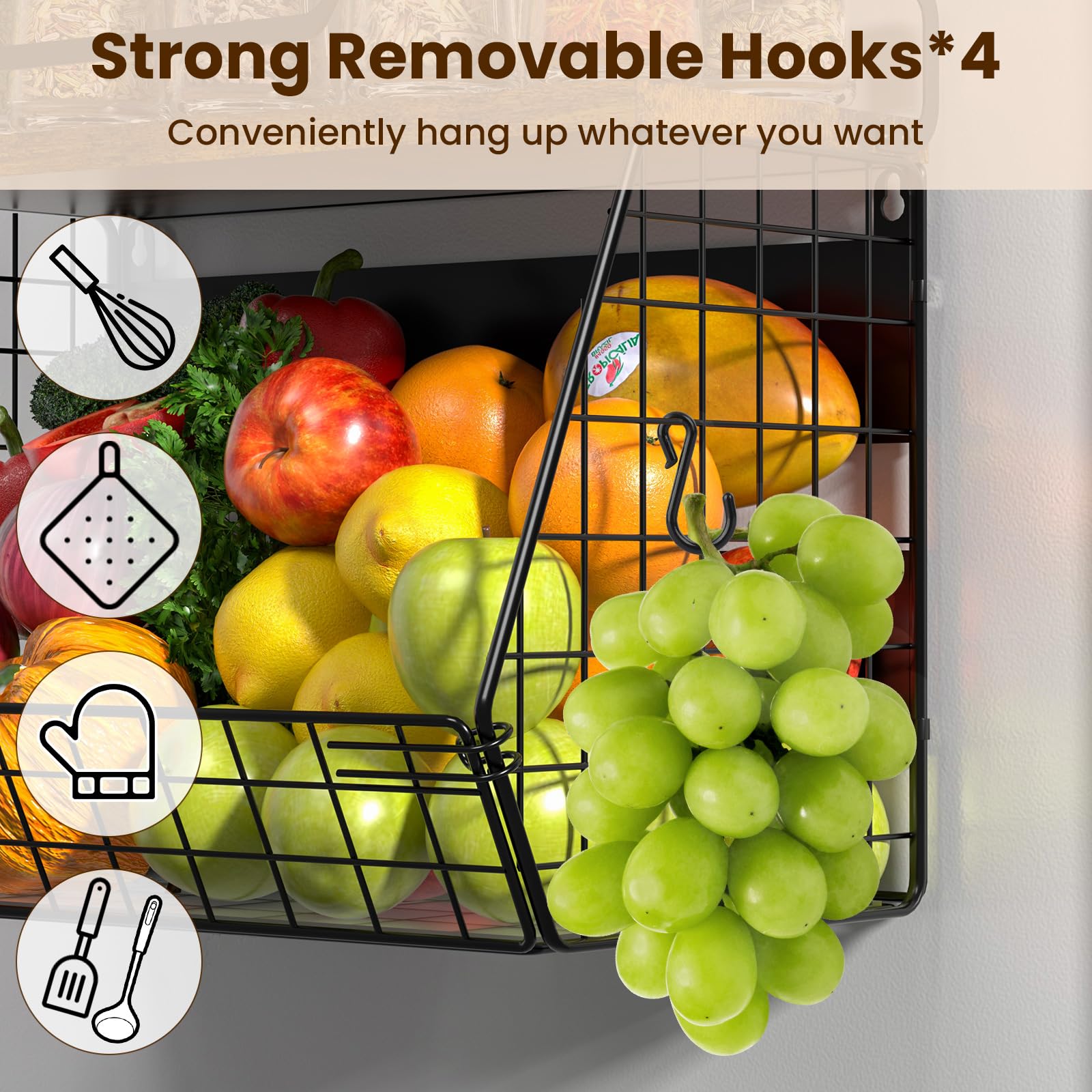jijoe montaje resistente en acero, diseño duradero para cocina.