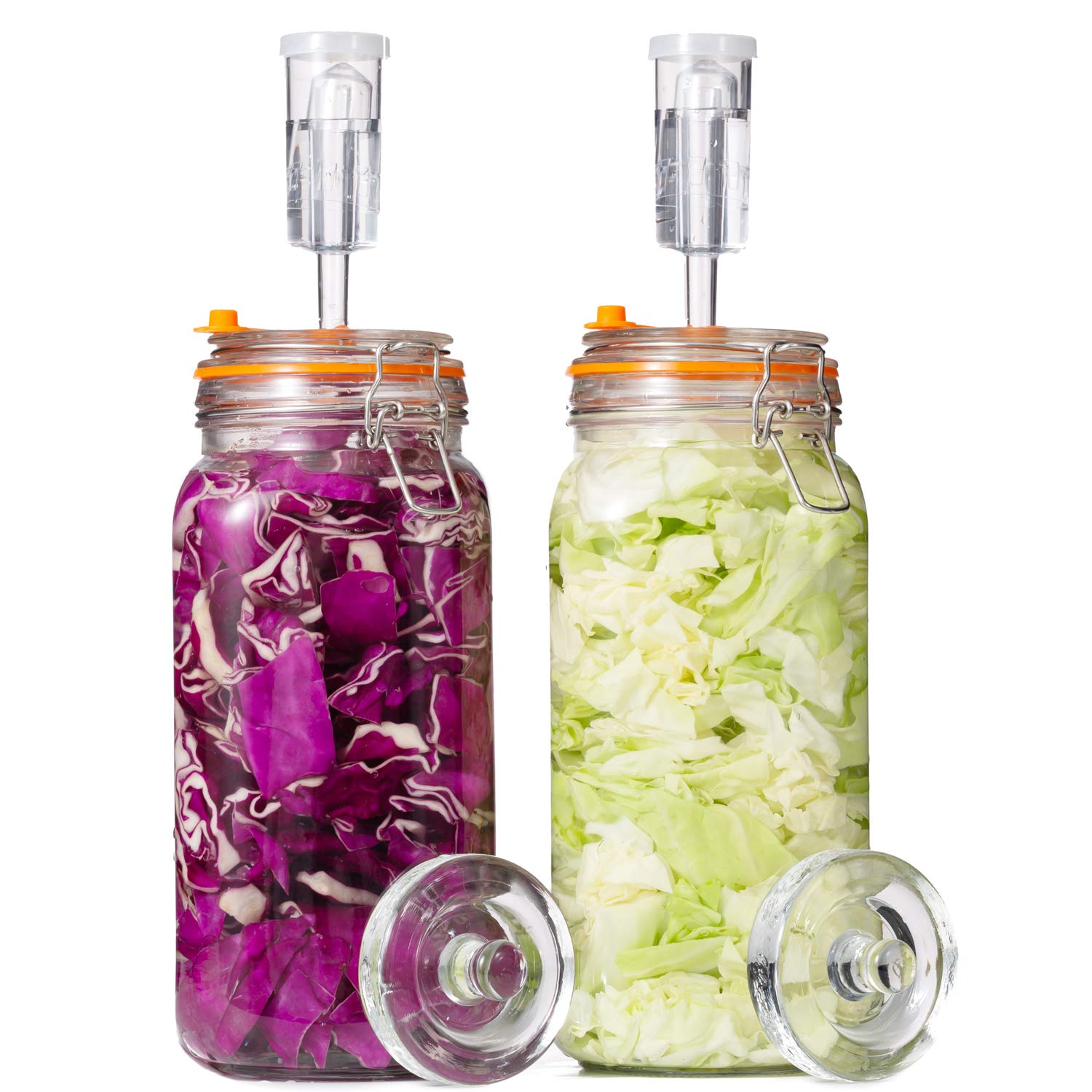 Frasco JILLMO para fermentación de 2 l en vidrio, ideal para iniciar fermentación casera.