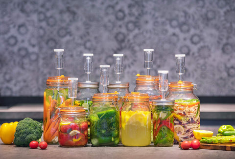 Kit completo para fermentar en casa, perfecto para kombucha y encurtidos.