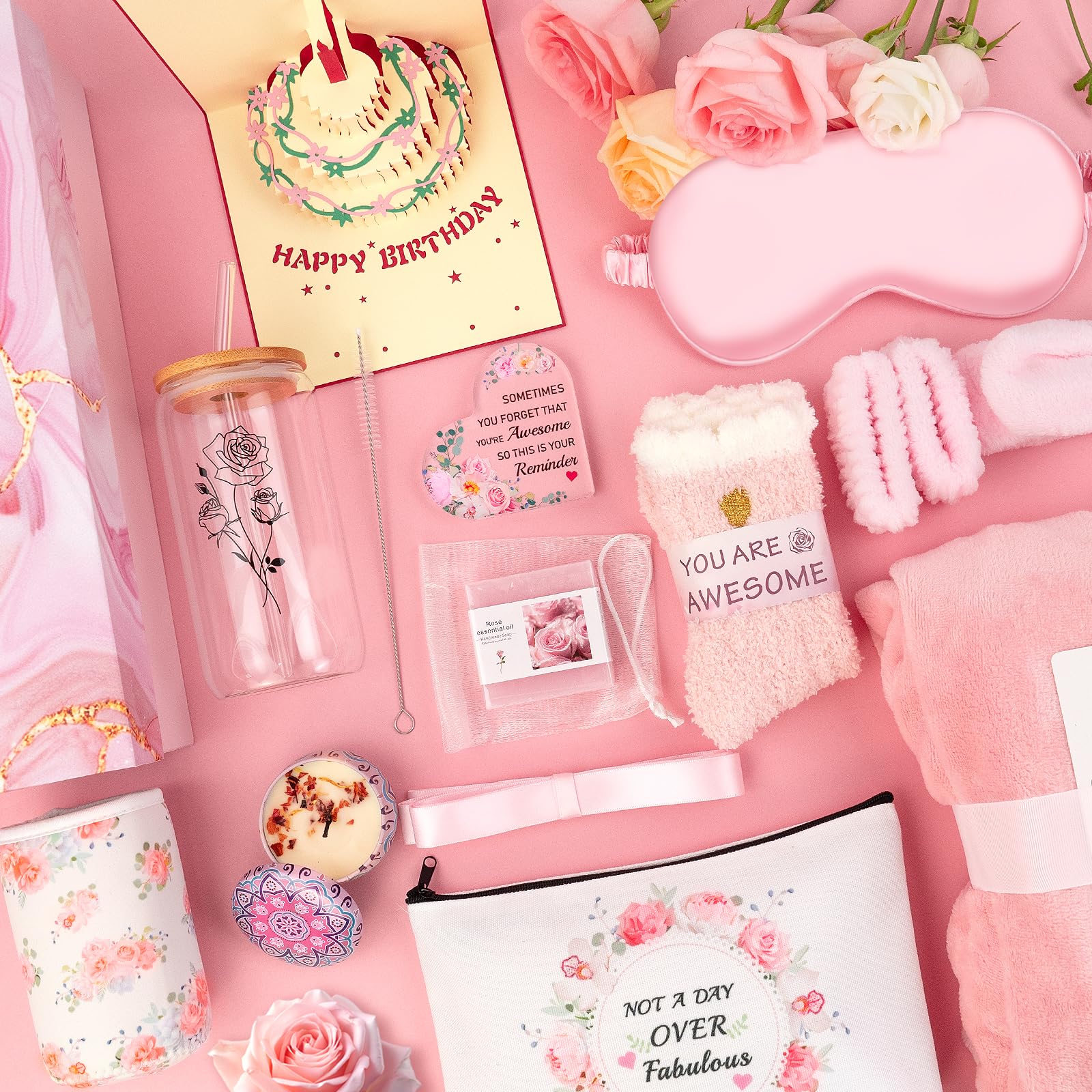 JiMiao vela aroma rosas, crea un ambiente tranquilo y perfumado.