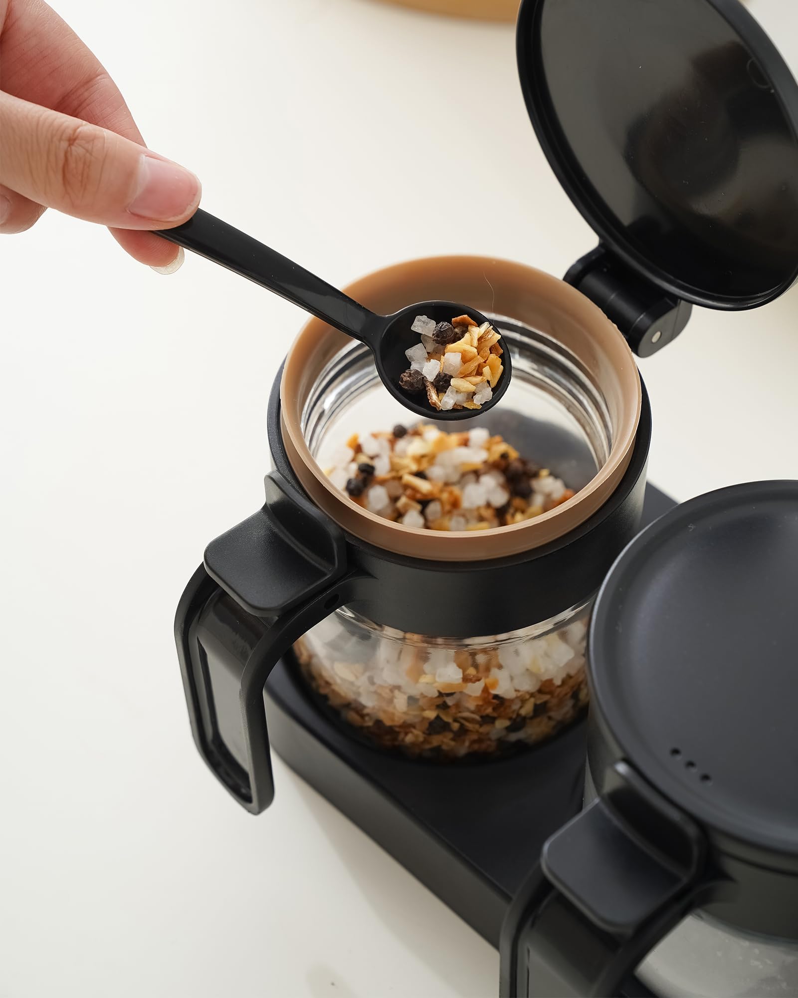 JIMMEAL cucharas y bandeja, servicio práctico para medir y servir.