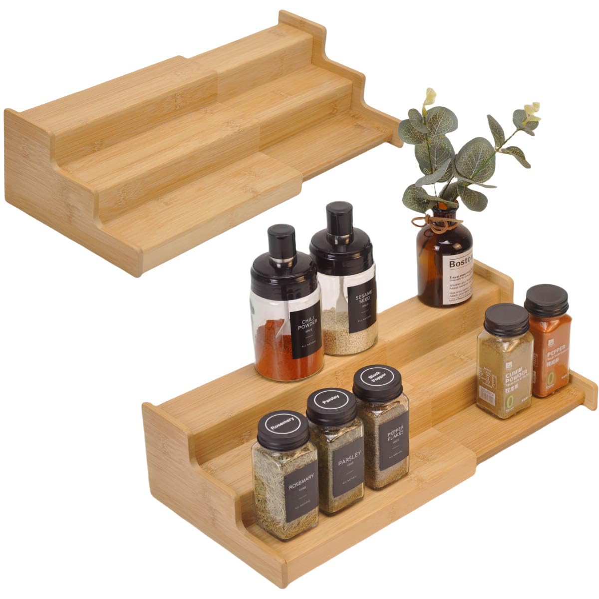 Organizador JinDoWin para despensa compacto, mantener frascos ordenados.