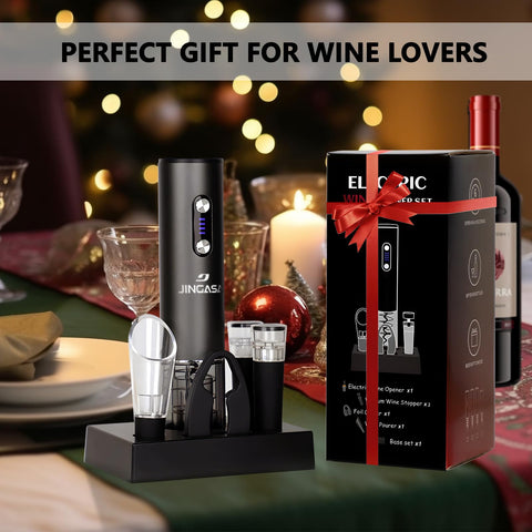 JINGASA Abre Vino Eléctrico, regalo práctico con garantía de 12 meses