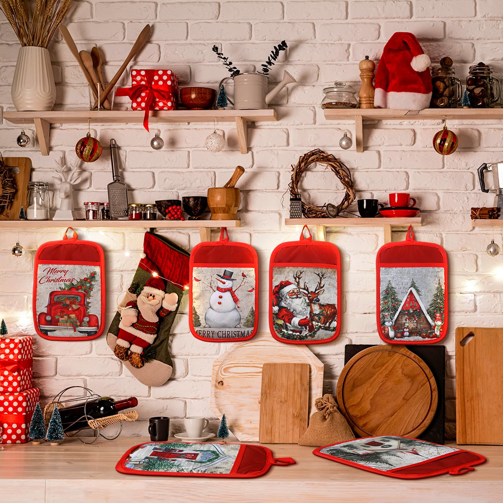Colección navidad Jingmore de 12 piezas para combinar en la cocina.
