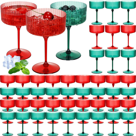 Copas Jingmore Martini rojas de 10 oz para fiestas y presentaciones.