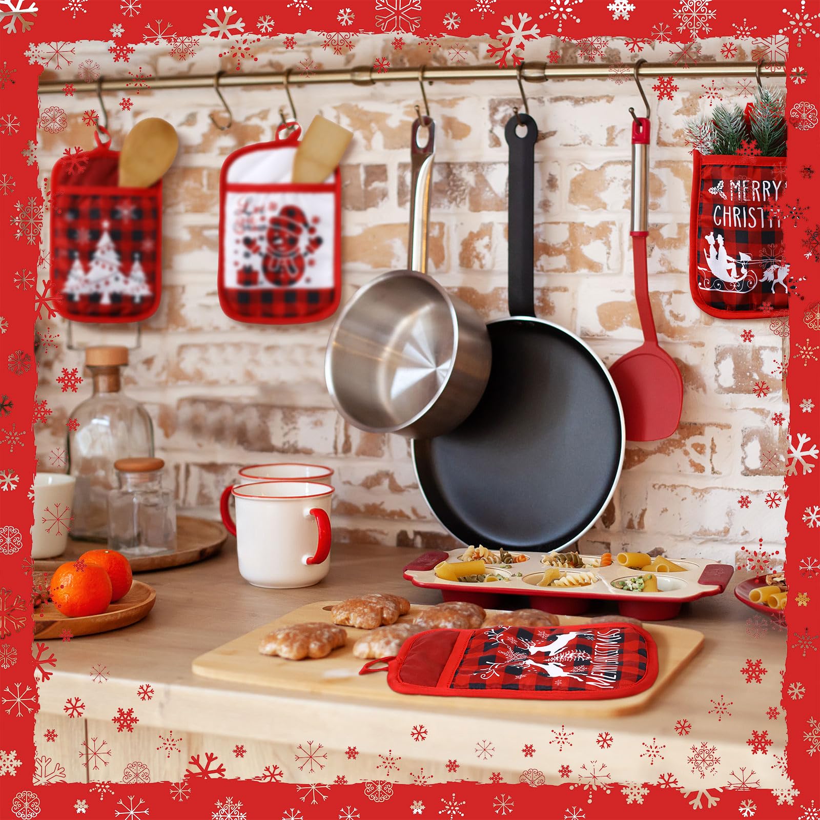 Jingmore diseños navideños tartán búfalo para decoración festiva y práctica.
