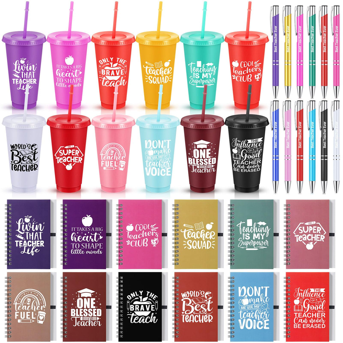 Vaso Jingmore de 24 oz con tapa y pajilla, ideal para llevar bebidas durante la jornada escolar