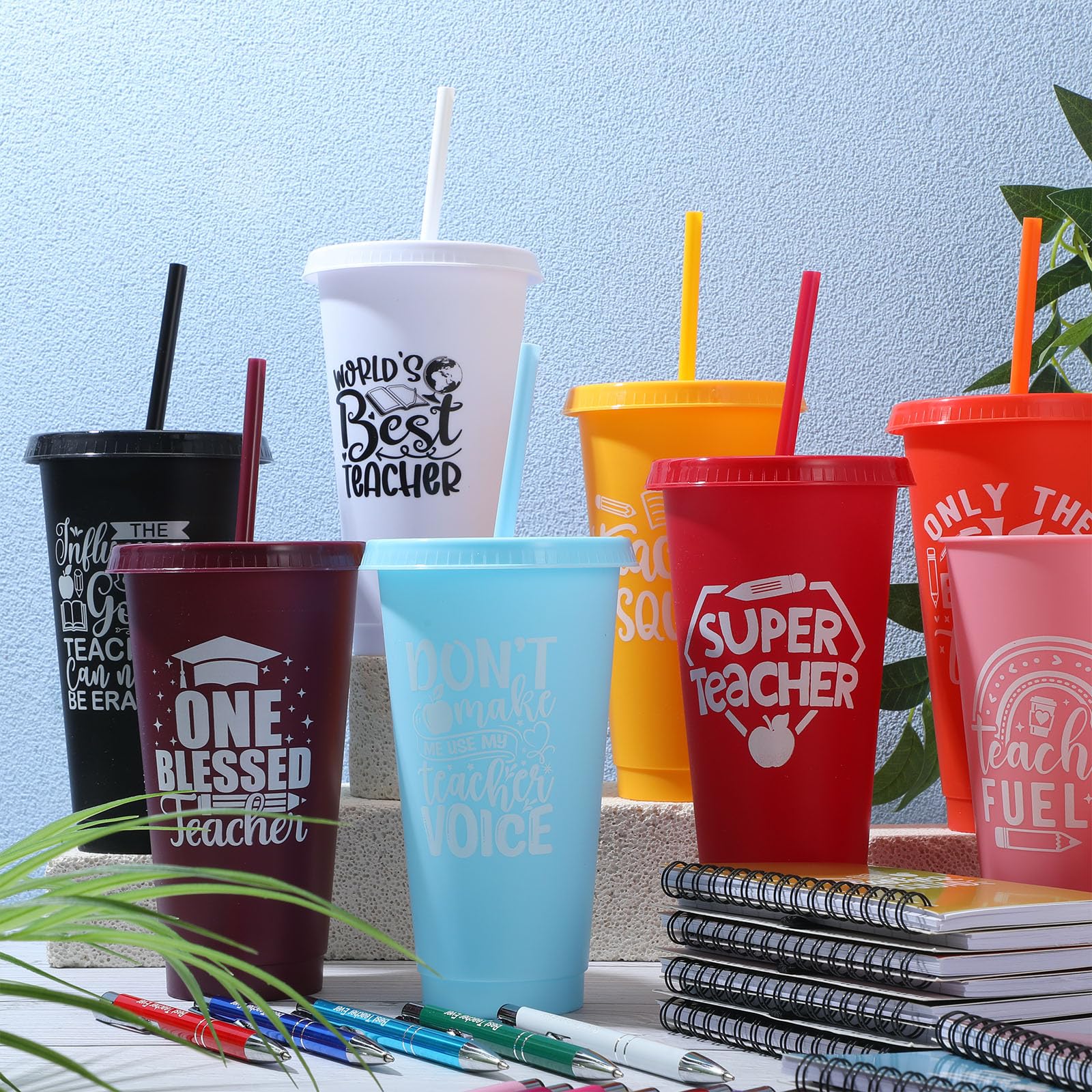 Uso diario con vaso y cuaderno Jingmore, práctico y seguro