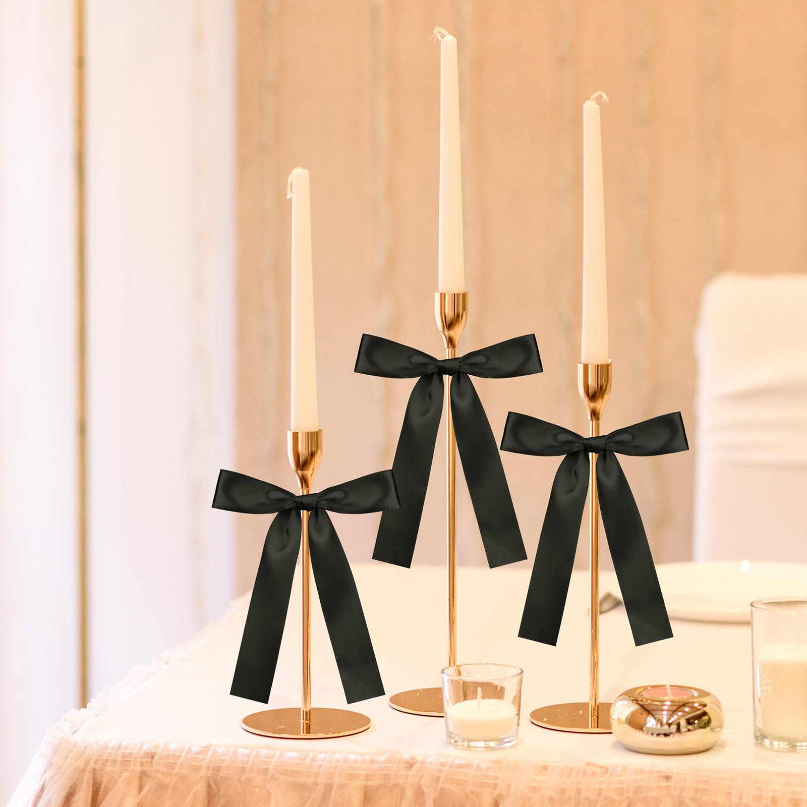 Lazo decorativo Jingmore para vela, ideal para ambientar la mesa.