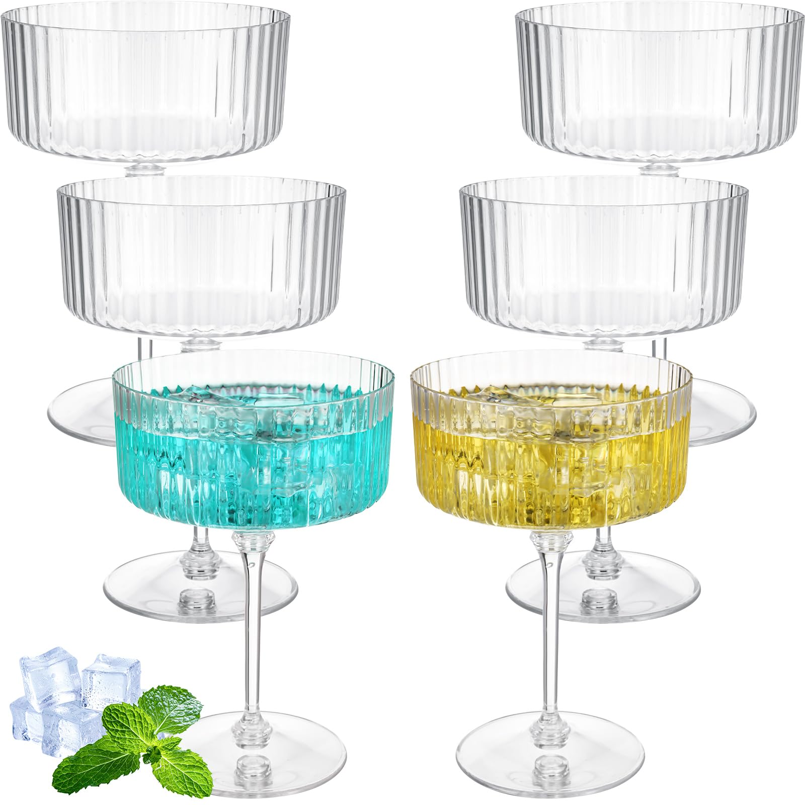Vaso Jingmore acanalado de 10oz, ideal para presentaciones elegantes.