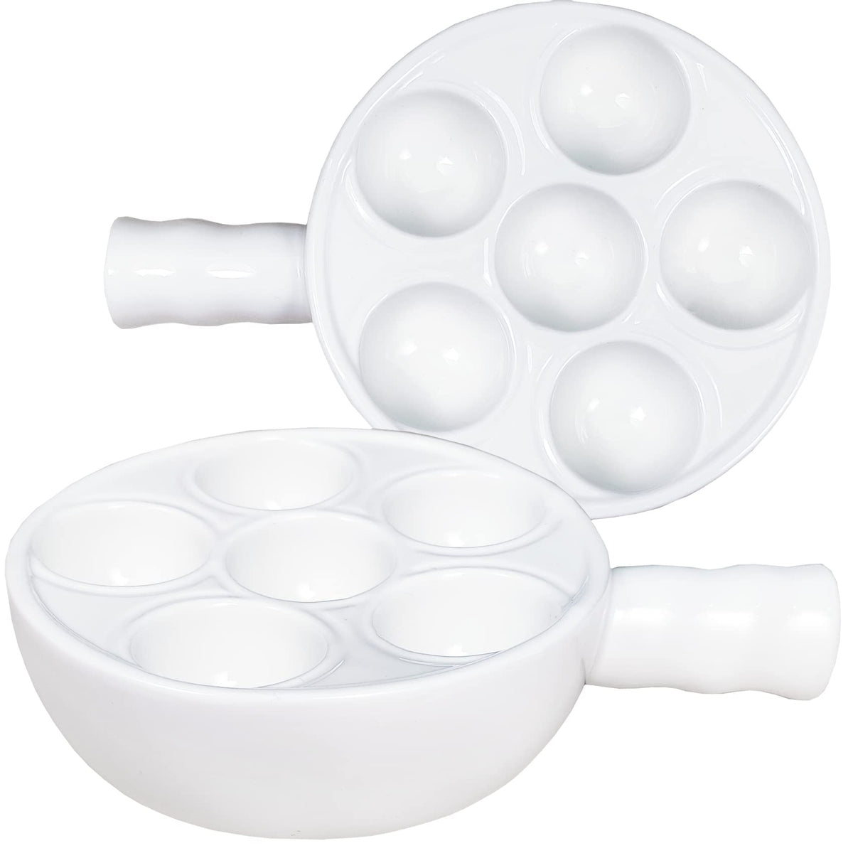 Jinsongdafa plato cerámico para caracoles, juego de 2, ideal para aperitivos.