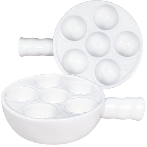Jinsongdafa plato cerámico para caracoles, juego de 2, ideal para aperitivos.