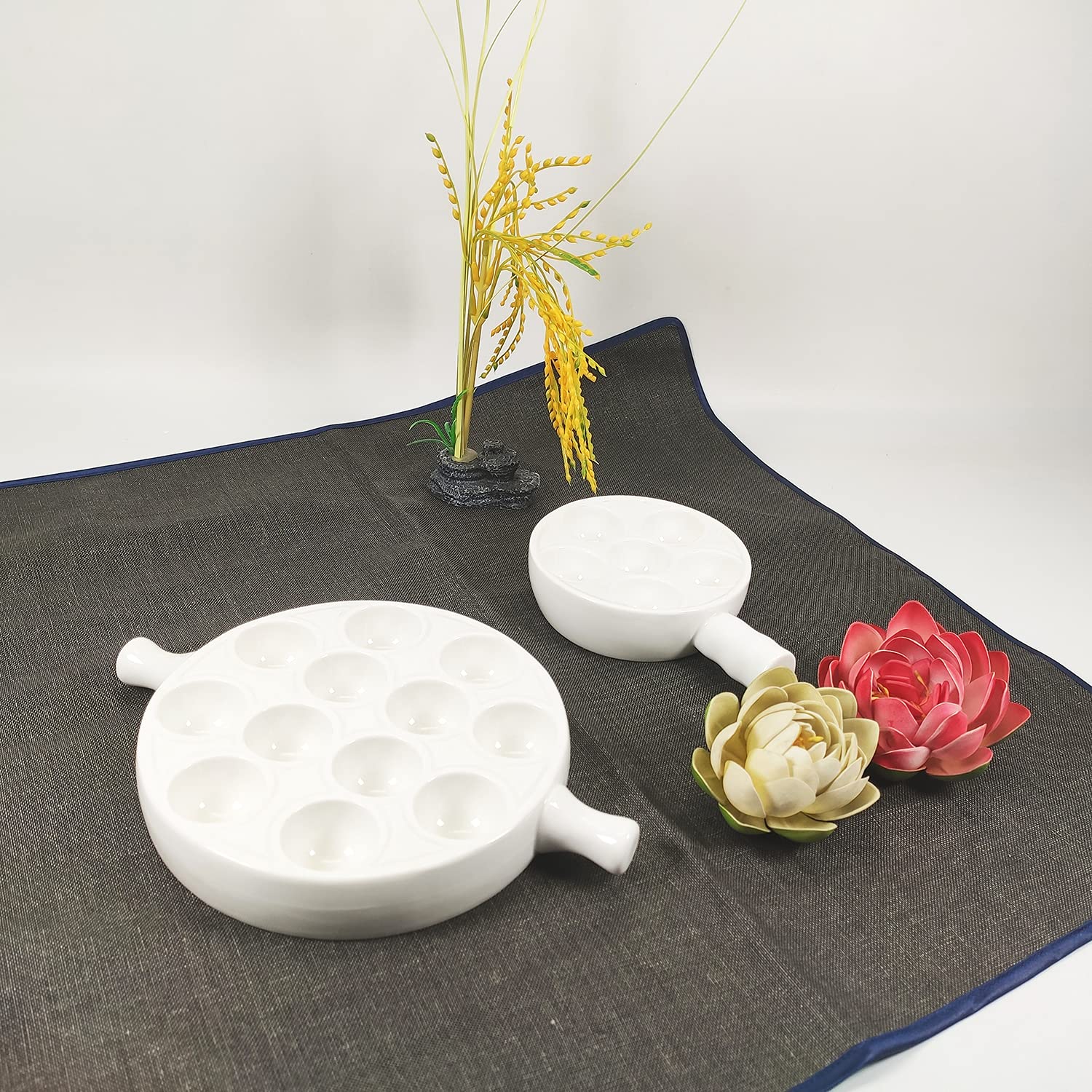 Jinsongdafa regalo elegante: plato cerámico para servir caracoles.