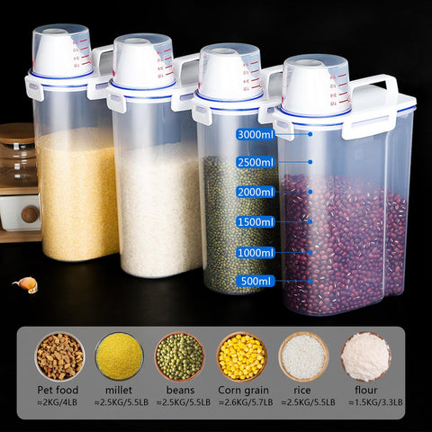Jioko dispensador alimentos secos con pico para verter con precisión.
