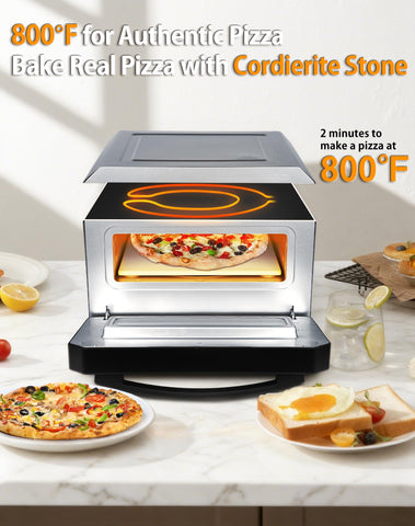 Pala de pizza incluida para manipular la pizza con seguridad.